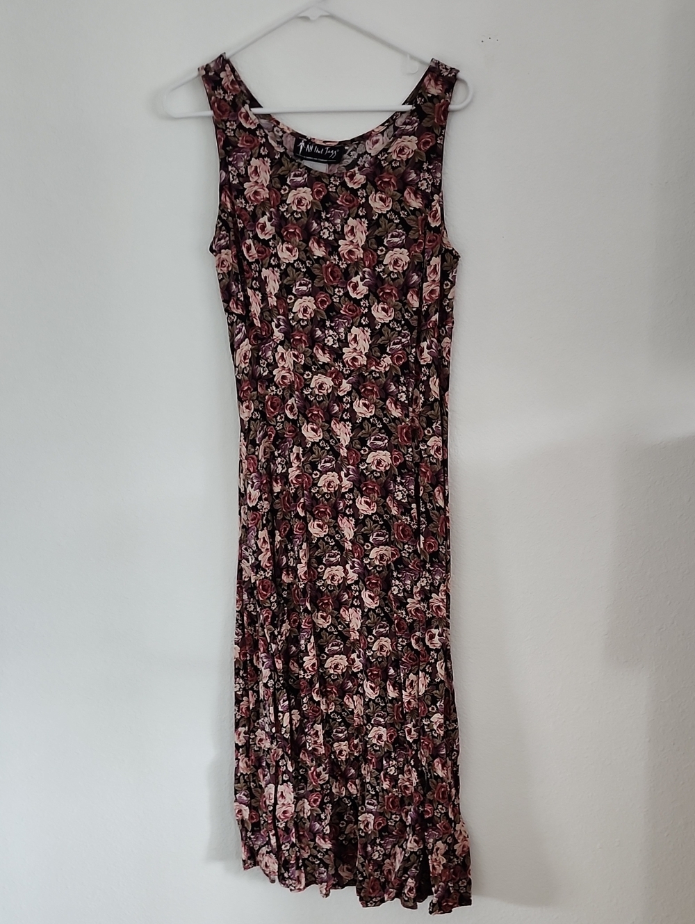 All That Jazz Floral Midi Dress in Burgundy and Pink